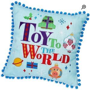 Disney Throw Pillow - Pixar Holiday ''Toy To The World''